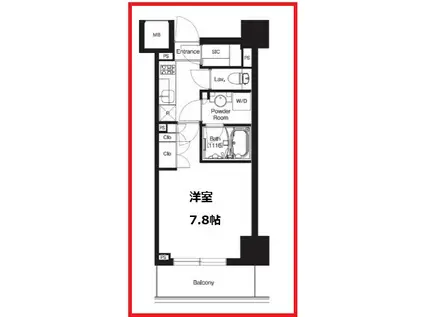 エイチエフ正光寺赤羽レジデンスII(1K/3階)の間取り写真
