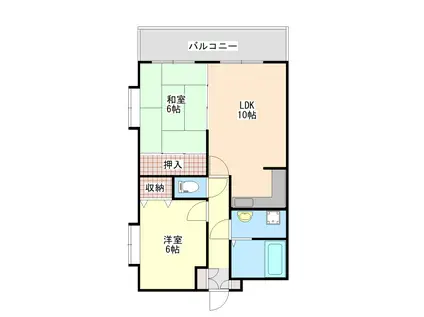 グリーンパレス清和(2LDK/2階)の間取り写真