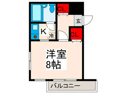 レジデンス加藤(1K/2階)の間取り写真