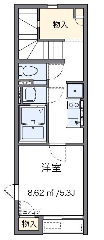 ティエラいずみ(1K/2階)の間取り写真