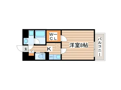 ヴィアーレ新寺(1K/5階)の間取り写真