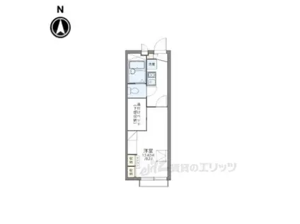 レオパレス大徳C(1K/2階)の間取り写真