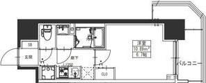 S-RESIDENCE堺湊駅前AZURE(1K/3階)の間取り写真