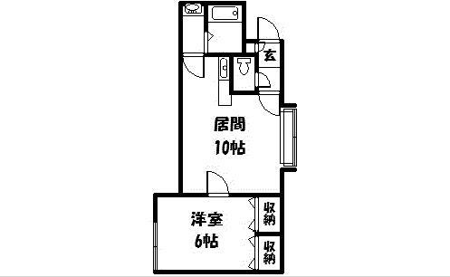 エスポアール(1LDK/2階)の間取り写真