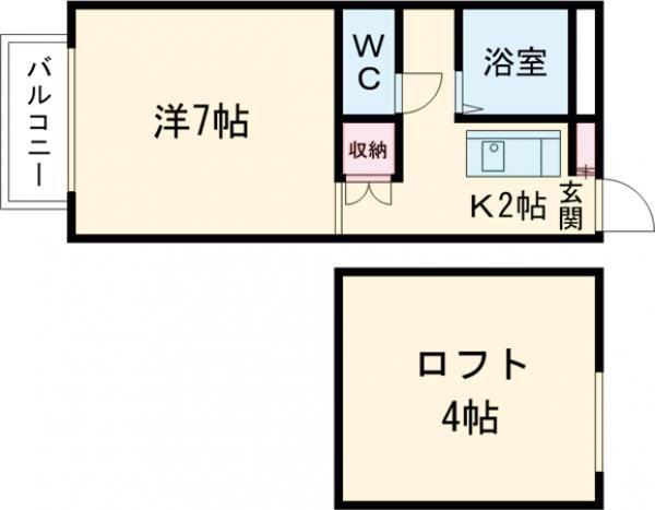 ラミアカーサ(1K/2階)の間取り写真