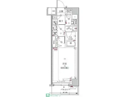 エルフォルテ赤羽西(1K/4階)の間取り写真