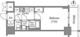SHOKEN RESIDENCE名古屋(1K/15階)の間取り写真