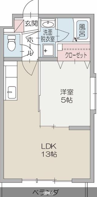 プルメリア(1LDK/3階)の間取り写真