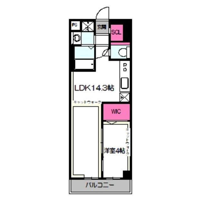 LEGARAND猫 MIYAKOJIMA(1LDK/3階)の間取り写真
