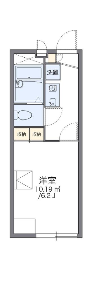 レオパレスTYK(1K/2階)の間取り写真