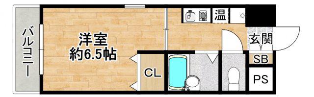 CASAAZUL(1K/4階)の間取り写真