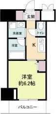 ドゥーエ立売堀(1K/8階)の間取り写真
