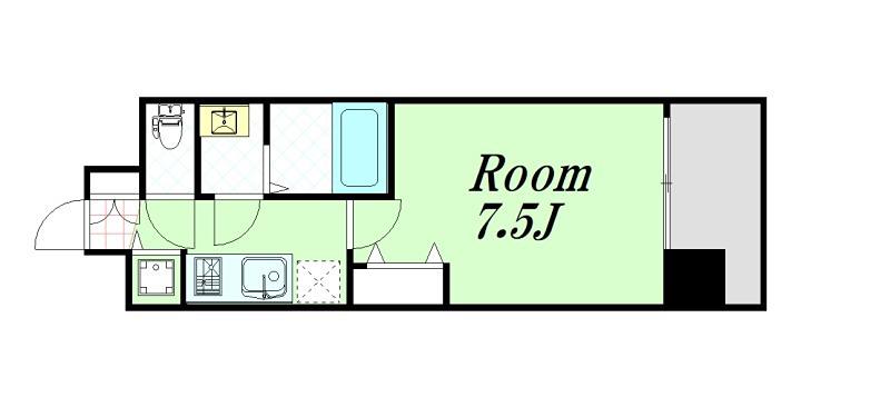 ベイクレストタワー(1LDK/36階)の間取り写真