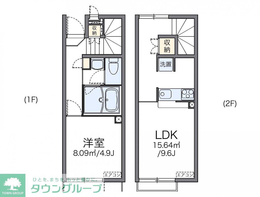 レオネクストコクメイハイツT(1LDK/1階)の間取り写真