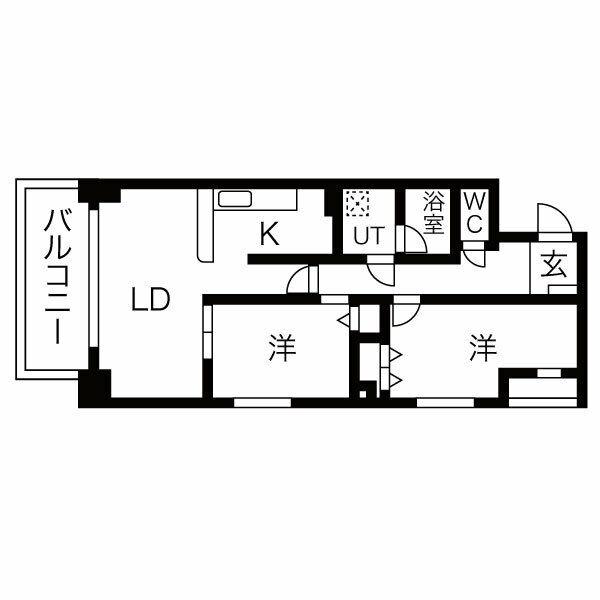 PASSAGGIO(2LDK/6階)の間取り写真