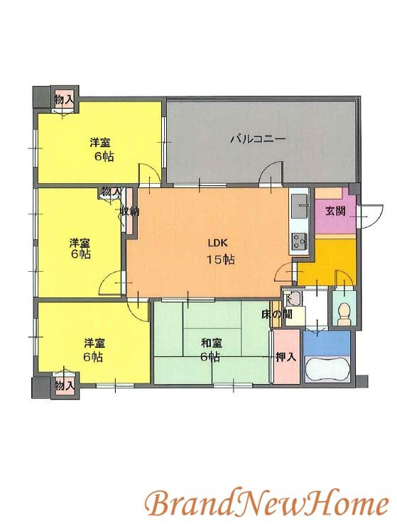 マスターズエル市之町67(4LDK/4階)の間取り写真