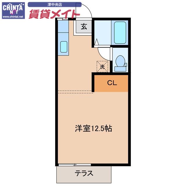 AKATSUKI MAISON垂水(ワンルーム/1階)の間取り写真