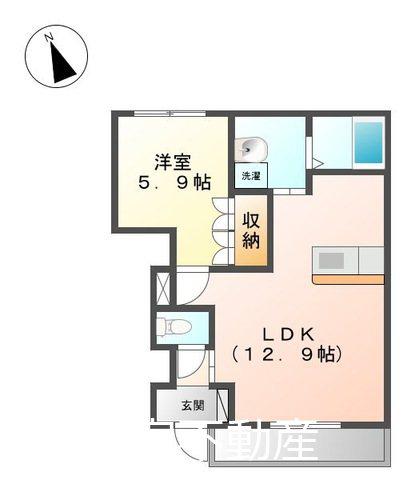 LA PRECIEUSE(1LDK/1階)の間取り写真