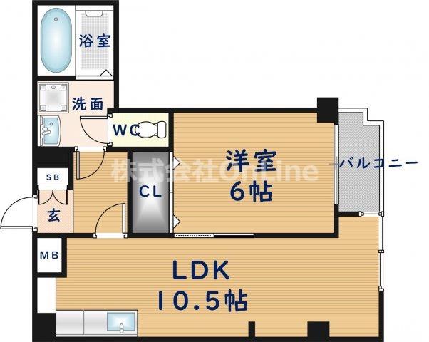 ルシード小阪(1LDK/4階)の間取り写真