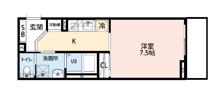 NAGI BASE-凪-(1K/1階)の間取り写真
