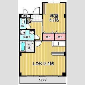 パークガーデン西神の倉II(1LDK/1階)の間取り写真