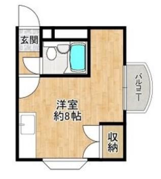 エルコーポ中原マンション(ワンルーム/3階)の間取り写真
