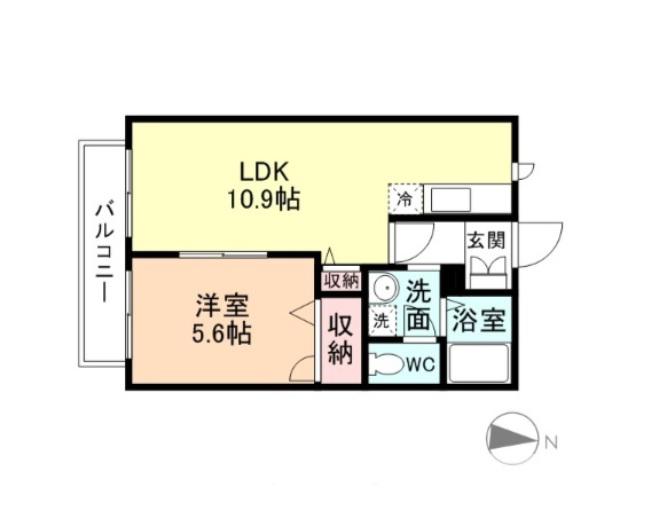 プレジュール天正寺(1LDK/2階)の間取り写真