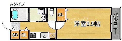 マンション フェリーチェ(1K/1階)の間取り写真