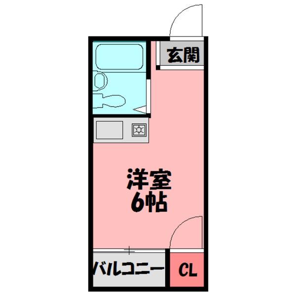 メゾンまどか(ワンルーム/3階)の間取り写真