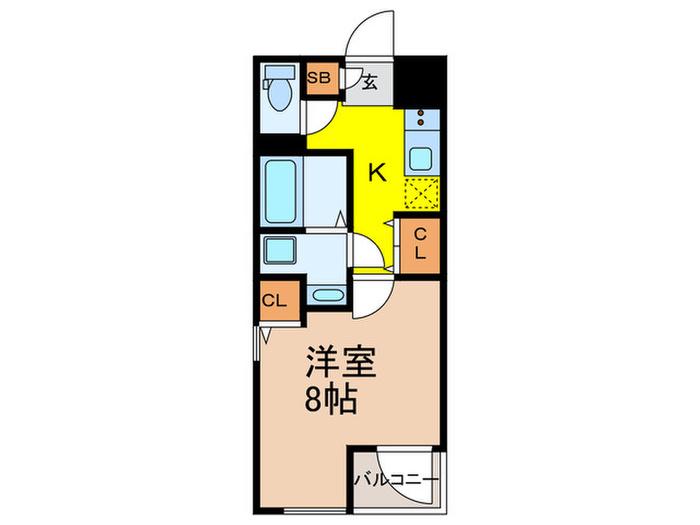 KNOTS東武練馬STA(1K/2階)の間取り写真