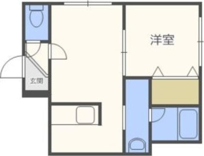 LEE SPACE N18(1DK/2階)の間取り写真