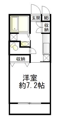 エムティ・アール(1K/2階)の間取り写真