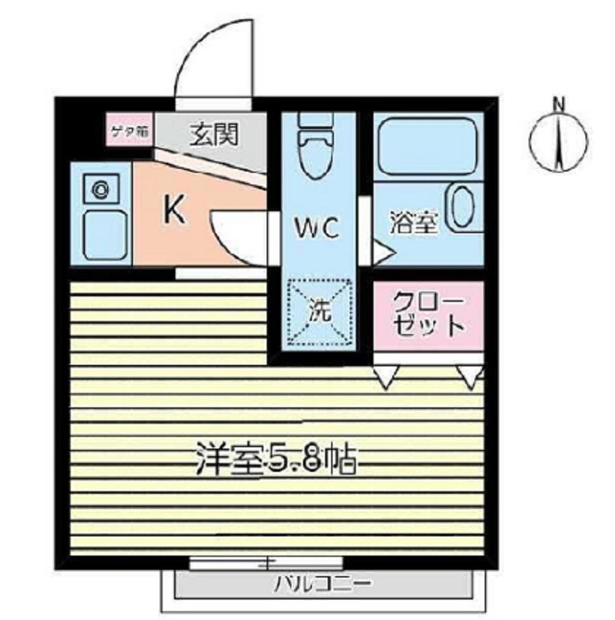 アーク日吉(1K/2階)の間取り写真