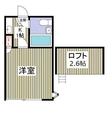 ライフピアマーキュリー(1K/1階)の間取り写真