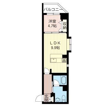HILLSIDE TERRACE AKABANE(1LDK/3階)の間取り写真