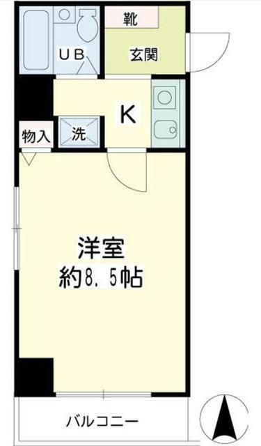 第21新井ビル(1K/4階)の間取り写真
