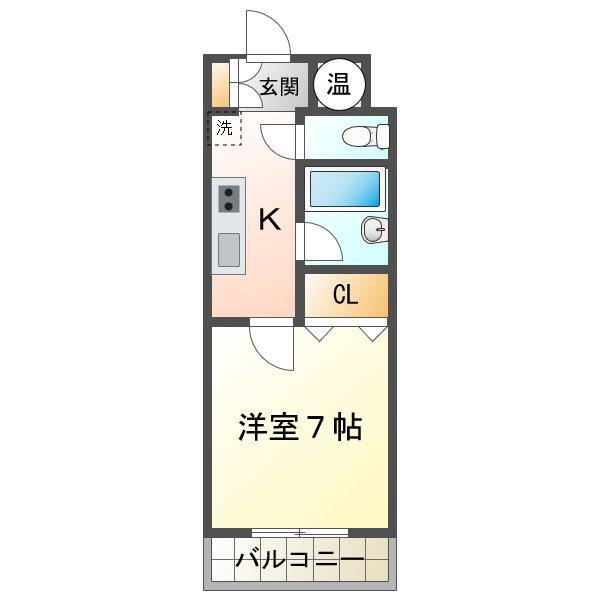 コンポーズマンションI(1K/3階)の間取り写真