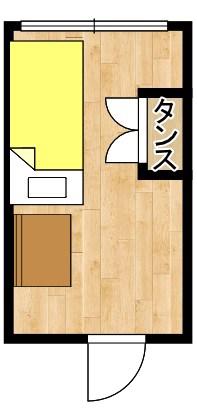 力行会館(ワンルーム/2階)の間取り写真