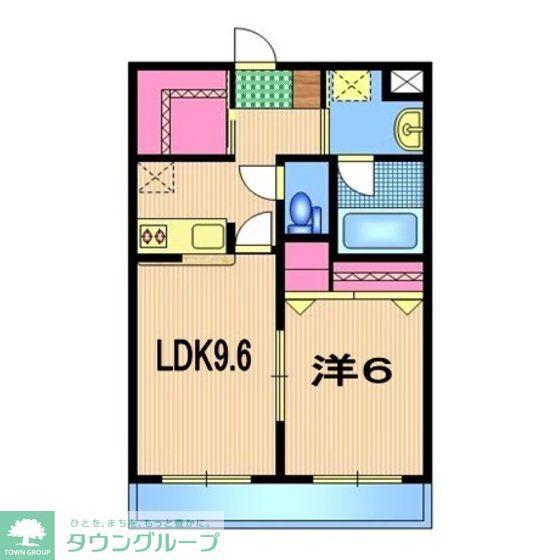 フルーヴ(1LDK/1階)の間取り写真