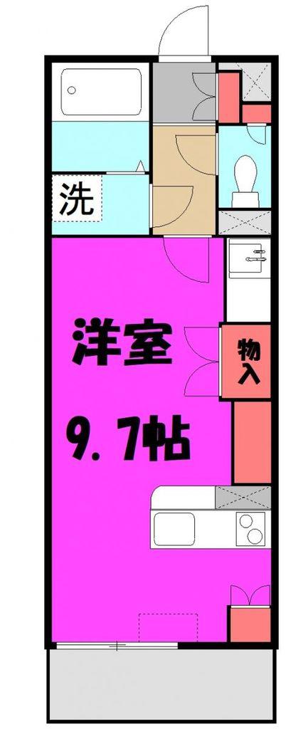 モーントシャイン(ワンルーム/1階)の間取り写真