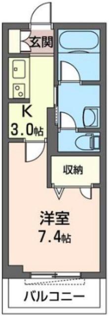 トレス カーサス(1K/2階)の間取り写真