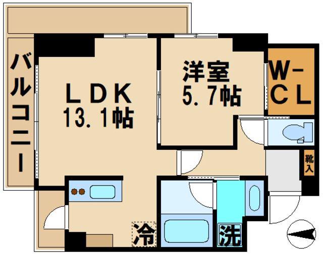TKR三番館(1LDK/3階)の間取り写真