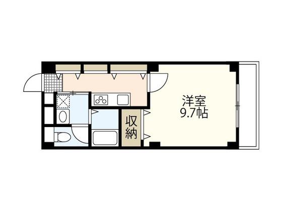 E.プリムローズ(1K/1階)の間取り写真