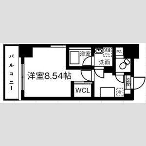 タウンライフ今池東(1K/10階)の間取り写真