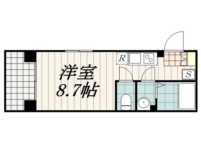 インシュランスビルディング18(ワンルーム/6階)の間取り写真