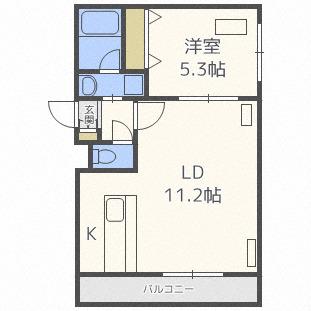 プレシャスレジデンス元町(1LDK/2階)の間取り写真