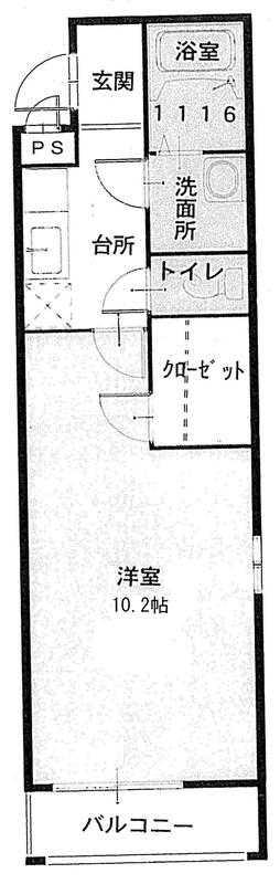 フジパレス吹田イーストIII番館(1K/3階)の間取り写真