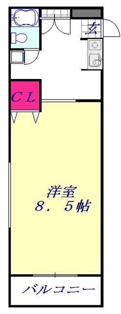 ハイホーム西川口(1K/1階)の間取り写真