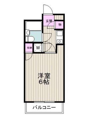 TS GARDEN AOBADAI(1K/2階)の間取り写真