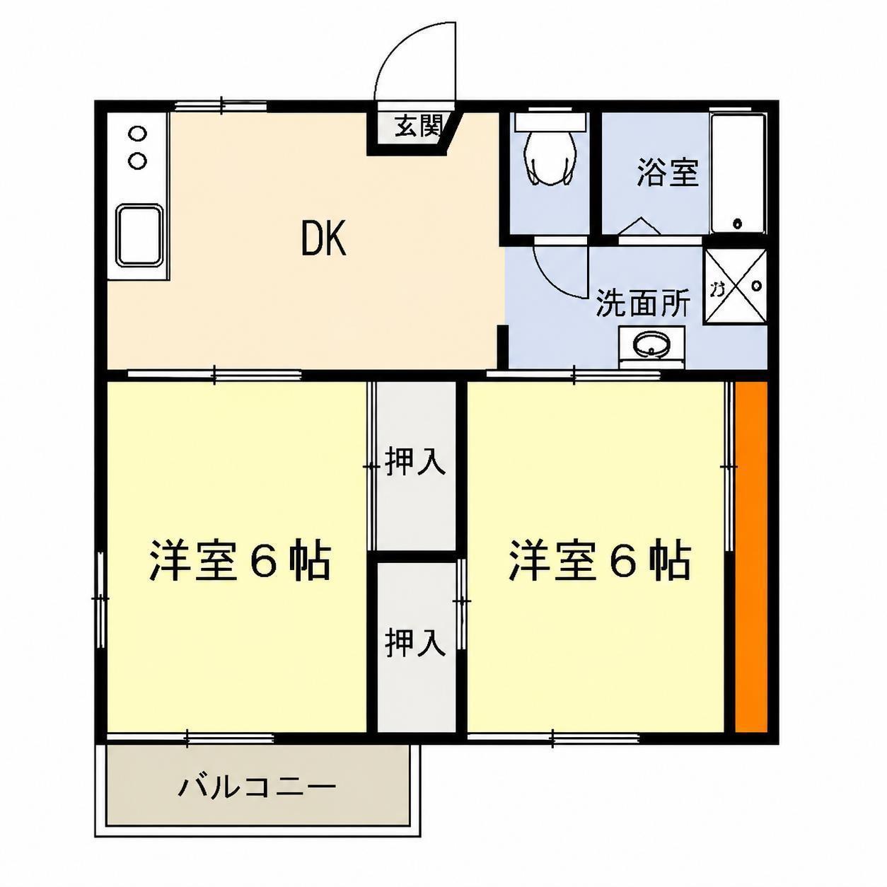 フローラ大塚(2DK/2階)の間取り写真